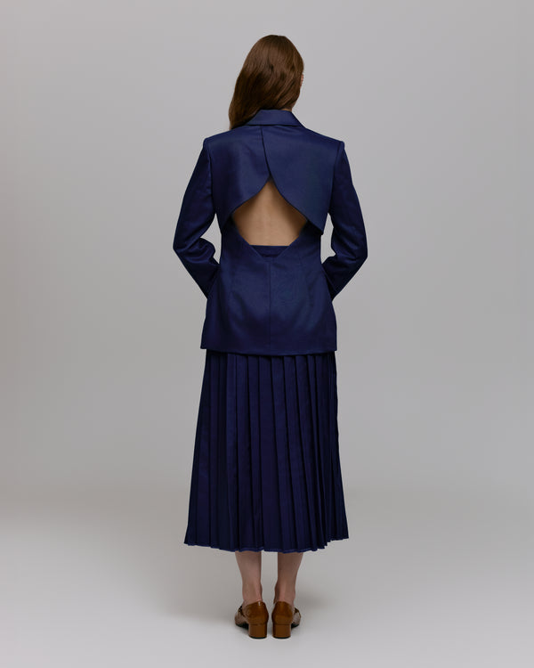 Jacket with open back - Blue
