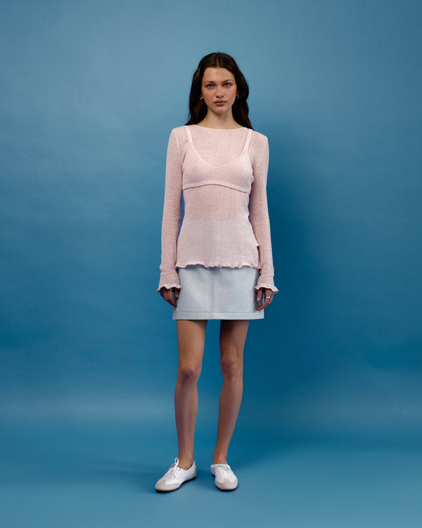 Knitted Top - Pale pink
