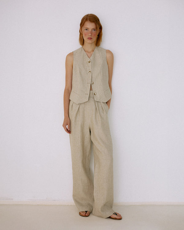 Linen pants light beige