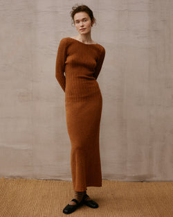 Wool dress terracotta