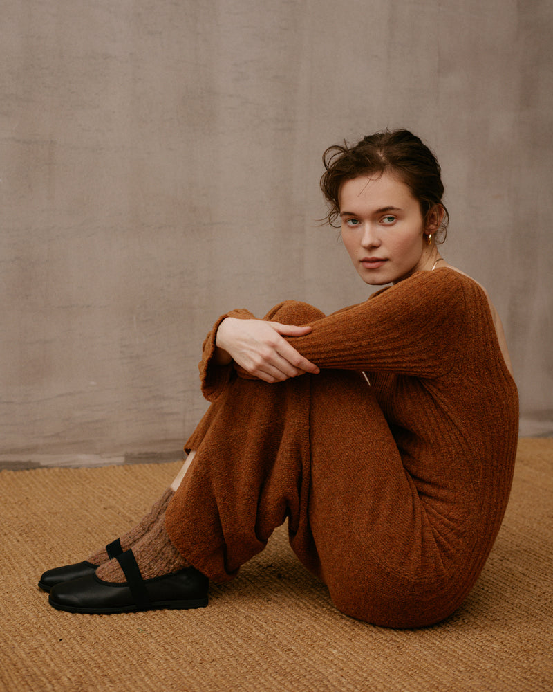 Wool dress terracotta