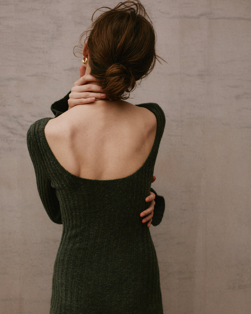 Wool dress green