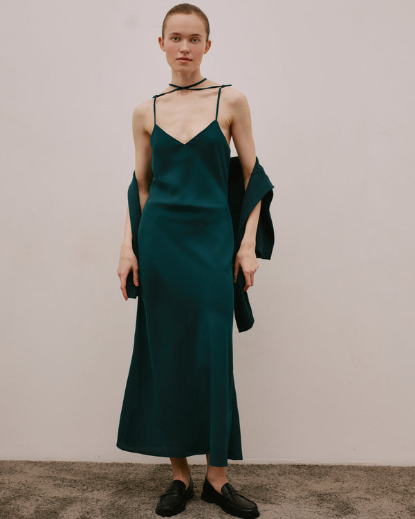 Combination dress emerald