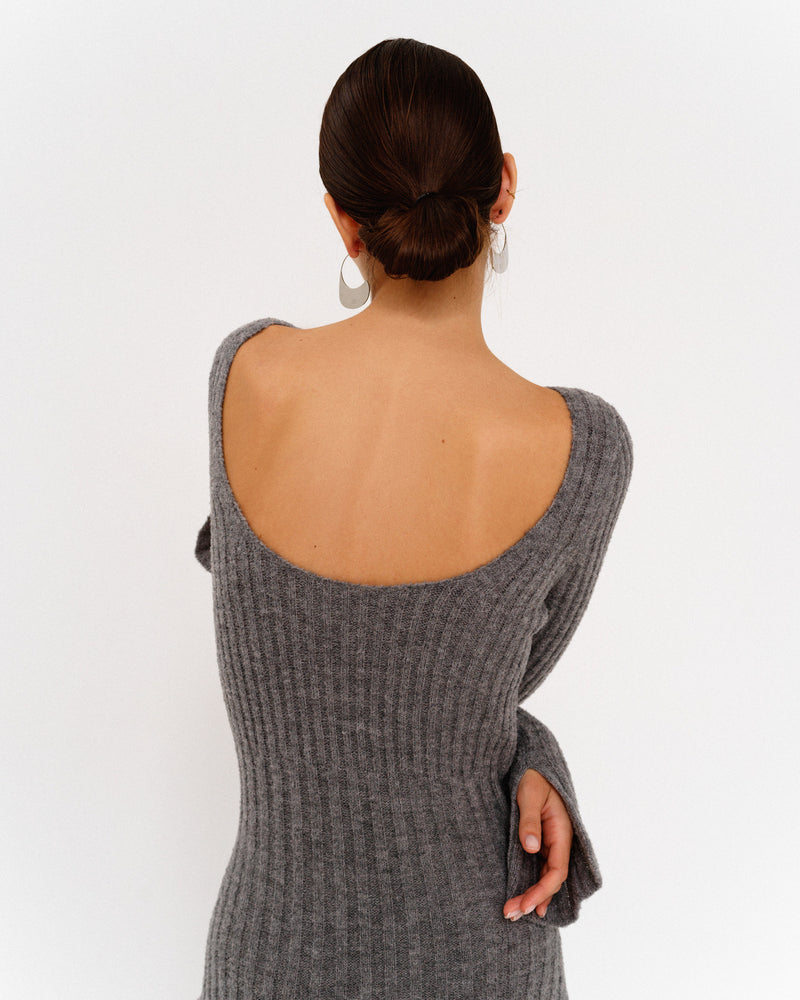 Wool dress gray