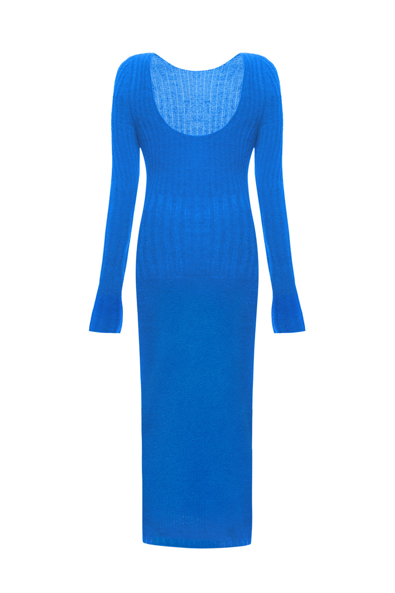 Wool dress blue