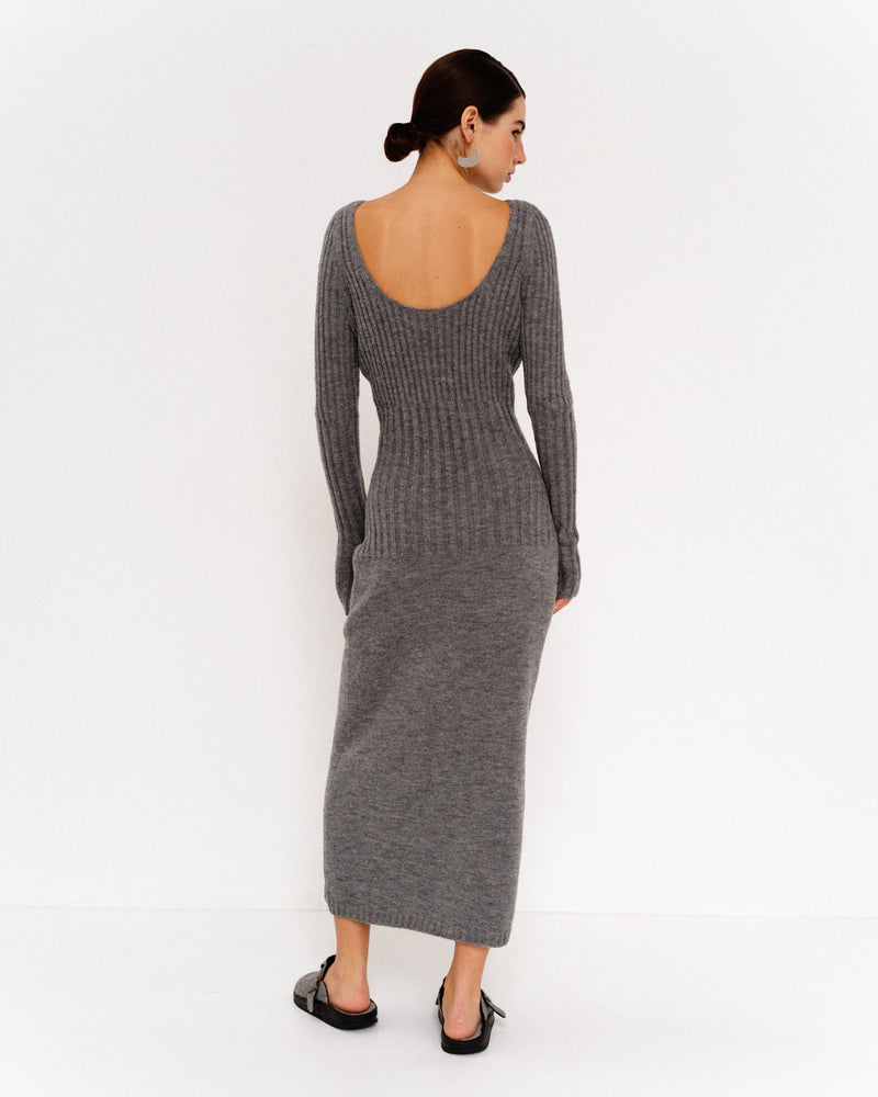 Wool dress gray