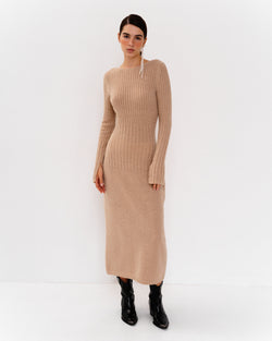 Wool dress beige